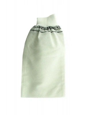 Beyaz Banyo Hamam Kesesi Lastikli 25x17 Cm