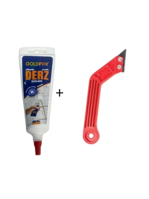 Beyaz Derz Dolgusu - Lavabo Küvet Fayans Derzi Kalemi 380gr + Sökme Temizleme Spatula Set