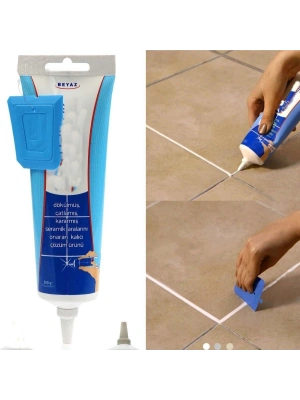 Beyaz Derz Dolgusu - Lavabo Küvet Fayans Derzi Kalemi 380gr Spatula Hediyeli