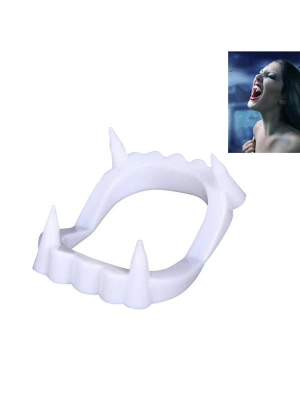 Beyaz Renk Çift Damak Takma Vampir Dişi