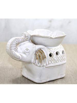 Beyaz Seramik Filli Buhurdanlık