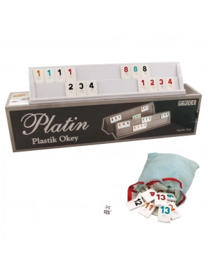 1010211 Platin Plastik Okey Takımı -Starokey