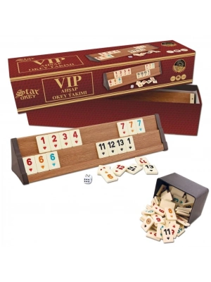 ® 1010464 VİP Ahşap Okey Takımı Açık Renk ,Star okey