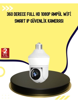 ® 1080P Görüntü Kaliteli Wi-Fi Ampul Tipi Güvenlik Kamerası