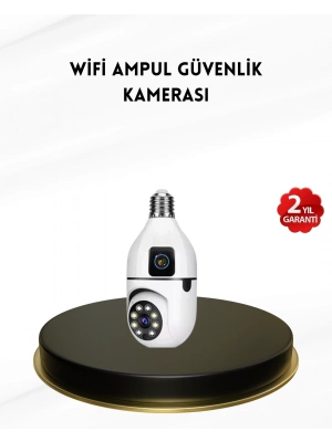1080P WiFi Ampul Kamera Uzaktan Erişimli Hareket Sensörlü Gece Görüşlü