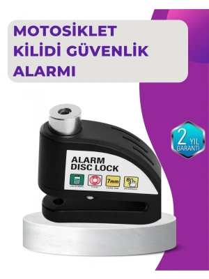 ® 110 dB Alarm Disk Kilidi Motosiklet Scooter Bisiklet Güvenlik