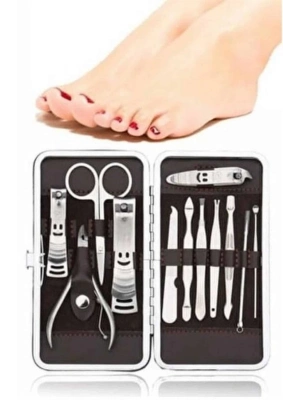 ® 12 Parça El Ayak Temizleme Pense Kir Temizleme Aparatı Kaş Cımbızı