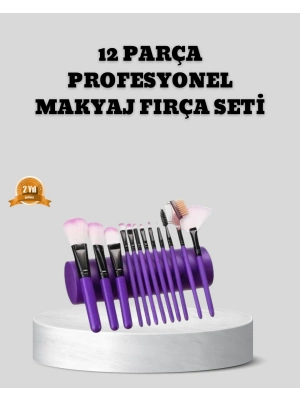 ® 12 Parça Makyaj Fırça Seti – Profesyonel ve Günlük Kullanıma Uygun