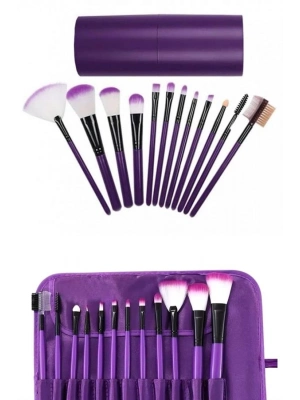 ® 12 Parça Makyaj Fırçası Yumuşak Kıllı Profesyonel Fırça Seti Yüksek Kaliteli Pürüzsüz