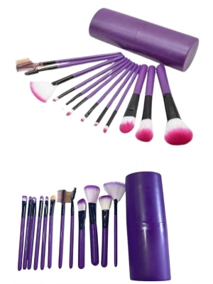 ® 12 Parça Profesyonel Makyaj Fırçası Far Fırçası Allık Fırçası Yumuşak Kıllı