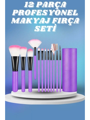 ® 12 Parça Yumuşak Uçlu Makyaj Fırça Set-Göz ve Yüz Makyajı İçin Fırça Seti Profesyonel Makyaj Seti
