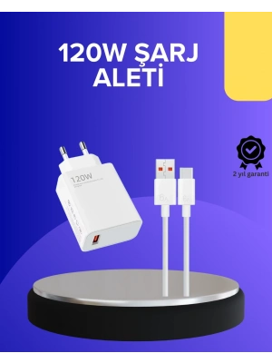 ® 120 Watt Hızlı Şarj Adaptörü Samsung S20 S21 S22 S23 Uyumlu
