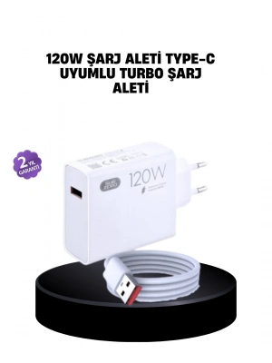 ® 120W Mi Turbo Destekli Hızlı Şarj Cihazı Type-C Uyumlu Akım Korumalı