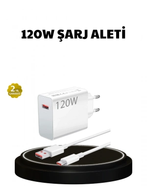® 120W Ultra Hızlı Şarj Adaptörü USB-C Destekli Güçlü Şarj Teknolojisi
