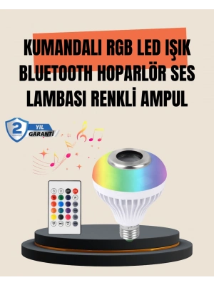 ® 12W LED Ampul – Renkli Işık ve Dahili Hoparlör Özellikli