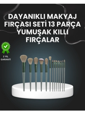 ® 13lü Fiber Kıllı Yumuşak Makyaj Fırçası Seti Taşınabilir ve Ergonomik Tasarım