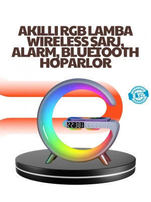 ® 15W Hızlı Kablosuz Şarj Destekli Çok Fonksiyonlu Akıllı Masa Lambası