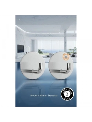® 2li Banyo ve Mutfak Askı Seti - SUS304 Lazer Kesim Çelik  Ultra Güçlü Yapışkanlı Askı