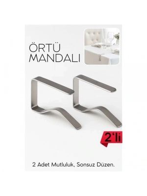 ® 2li Masa Örtüsü Klipsi - Metal Masa Kelepçesi Masa Örtüsü Sabitleyici