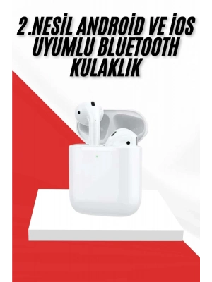 ® 2. Nesil Bluetooth Android ve İOS Uyumlu Kablosuz Kulaklık Çağrı Cevaplama