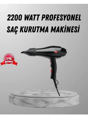 ® 2200W Fön Makinesi – Profesyonel AC Motor, Soğuk ve Sıcak Üfleme