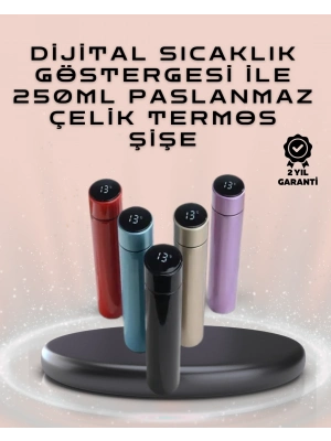 ® 250ml LED Ekranlı Paslanmaz Çelik Akıllı Termos