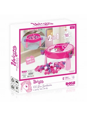 ® 2572 UNICORN 100 PCS BLOKLU AKTIVITE MASASI MONTAJ