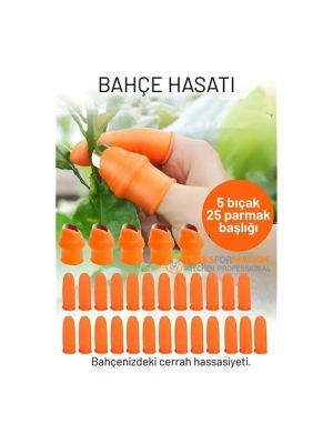 ® 30 Parça Premium Pratik Bahçe Hasat Seti: Paslanmaz Çelik Başparmak Kesici Parmak Koruyucu