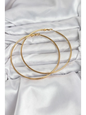 ® 316L Çelik Gold Renk 75 mm Halka Küpe