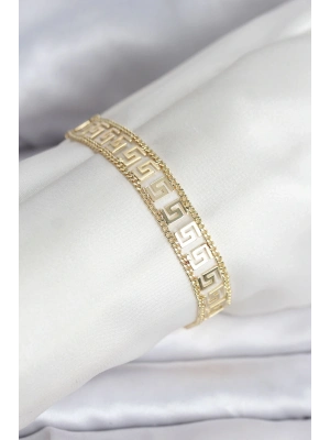 ® 316L Çelik Gold Renk Labirent Model Kadın Bileklik