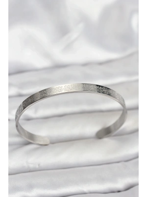 ® 316L Çelik Gümüş Renk Ayetel Kürsi Yazılı Bileklik