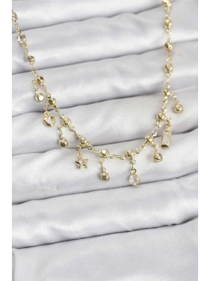 ® 316L Çelik Zincir Gold Renk Kolye