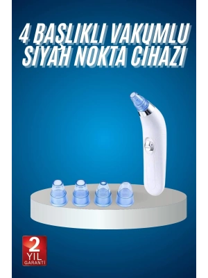 ® 4 Başlıklı Vakumlu Siyah Nokta Ve Yüz Temizleme Cihazı