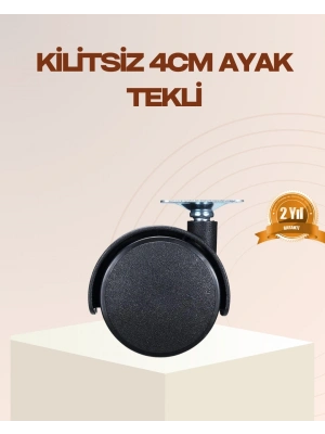 ® 4 cm Kilitsiz Mobilya Ayağı Tekli Kolay Dönen Masa ve Sehpa Ayağı