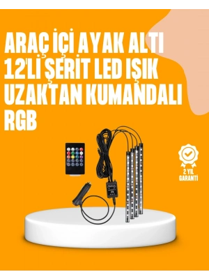 ® 4 Parça RGB LED Araç İçi Aydınlatma Sistemi