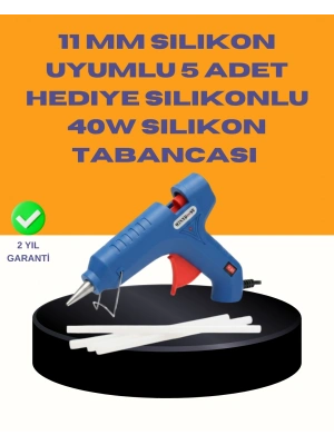 ® 40W Sıcak Mum Silikon Tabancası 5 Silikon Hediyeli Hızlı Yapıştırma