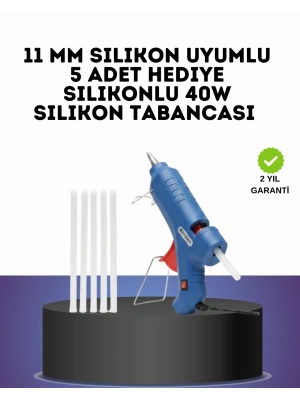 ® 40W Sıcak Silikon Tabancası 5 Silikon Hediyeli Dayanıklı Tasarım