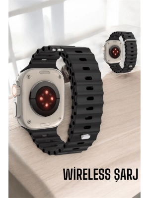 ® 45 MM Gri Kasa Ultra Akıllı Saat Sesli Görüşme, Sağlık Takibi, Suya Dayanıklı