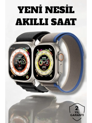 ® 49MM Ekranlı, Kan Basıncı ve Adımsayar Özellikli Bluetooth Akıllı Saat
