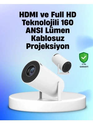 ® 4K Uyumlu 130 İnç Full HD Projeksiyon Cihazı ve Kablosuz Aktarım Özelliği