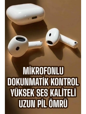® 4.Nesil Kaliteli TWS Android ve İOS Uyumlu Mikrofonlu Kulaklık
