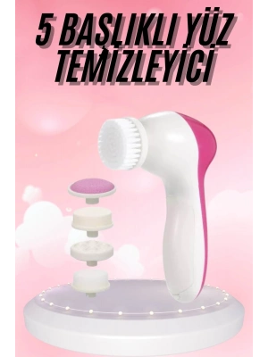 ® 5 Başlıklı Titreşimli Cilt Temizleme Seti Canlandırıcı ve Onarıcı