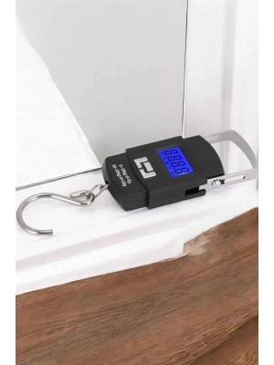 ® 50 Kg El Kantarı Ağırlık Ölçer Dijital Ekranlı Kancalı Portatif