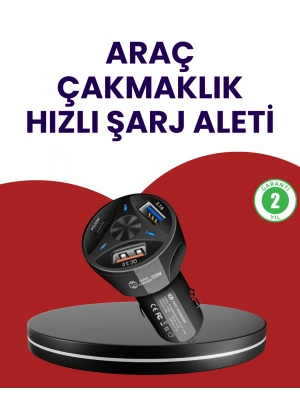 ® 55W PD ve Quick Charge 3.0 Destekli Polygold Araç Şarj Adaptörü