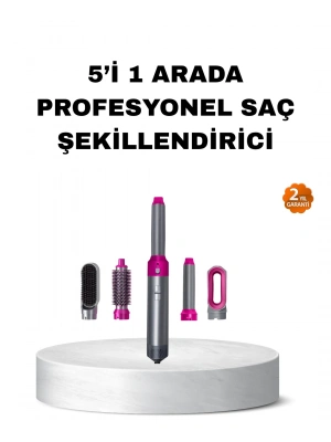 ® 5’i 1 Arada Saç Şekillendirme Seti Negatif İyon Teknolojili ve Hızlı Kurutmalı