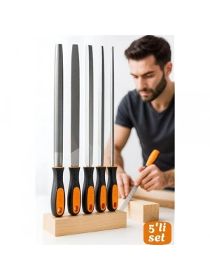 ® 5’li Profesyonel El Eğesi ve Törpü Seti - Ahşap Törpüsü - Ağaç Törpüsü Endüstriyel Karbon Çelik