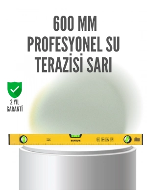 ® 600 mm Su Terazisi Sarı Dayanıklı Gövde Hassas Ölçüm