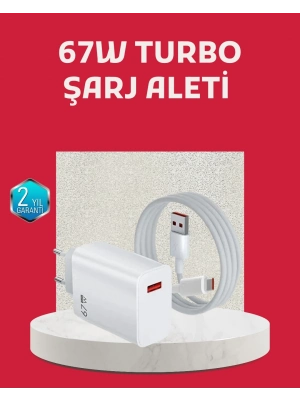 ® 67 Watt Turbo Şarj Cihazı Motorola G30 G50 G60 G82 Uyumlu