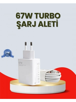 ® 67 Watt Ultra Hızlı Şarj Adaptörü Xiaomi Redmi 9 10 12C Uyumlu