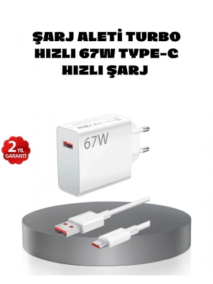 ® 67W Turbo Type-C Hızlı Şarj Adaptörü – Akıllı Koruma Çipli, Hızlı Şarj Destekli